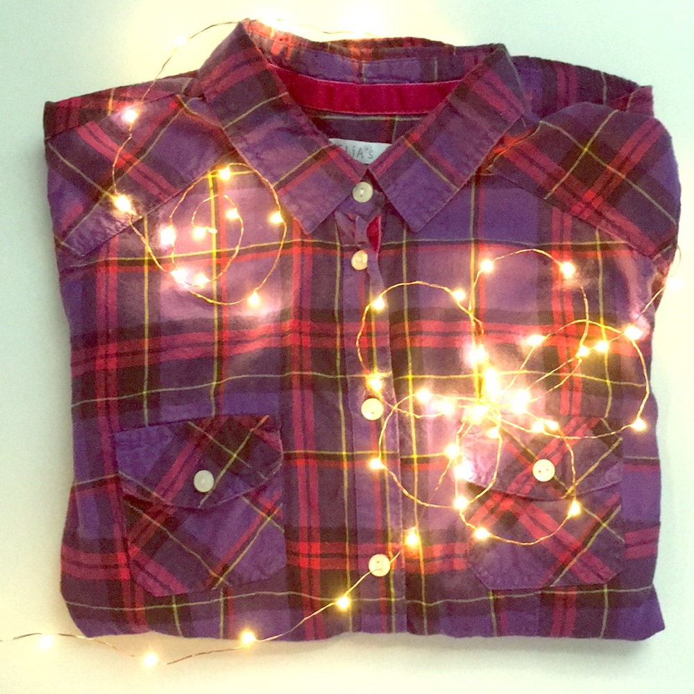 Plaid Button-Up Shirt